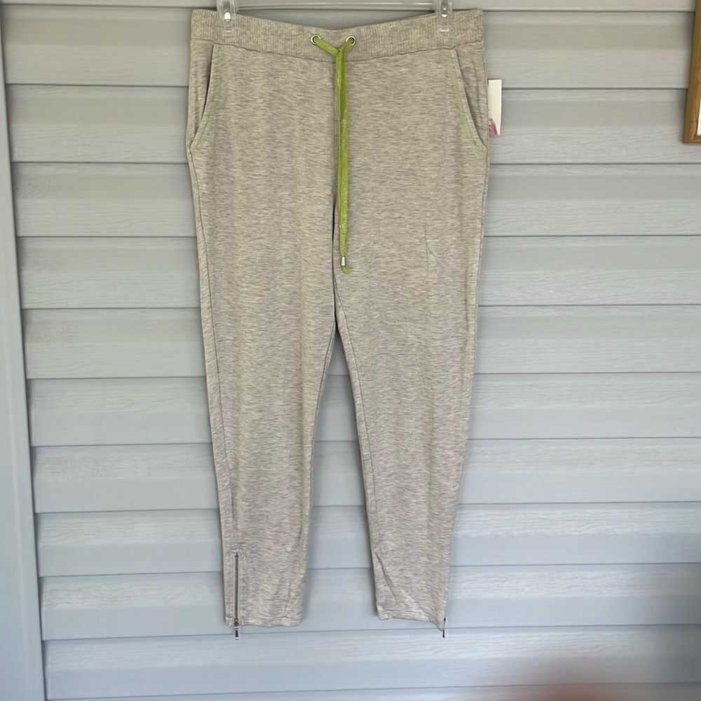 NWT PEYTON PRIMROSE BOUTIQUE PULL ON PANTS OATMEAL HEATHER SIZE LARGE
